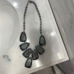 Kendra Scott gun metal color statement necklace